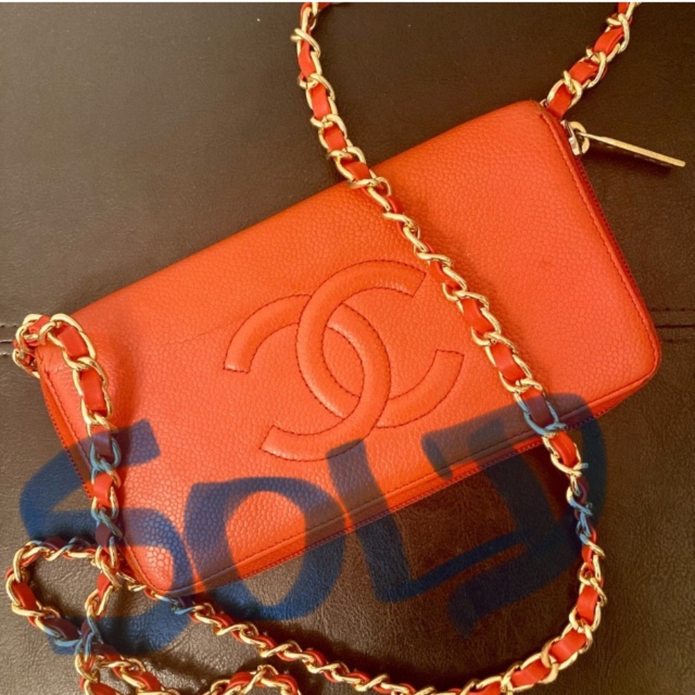 Chanel Orange Women's Wallet